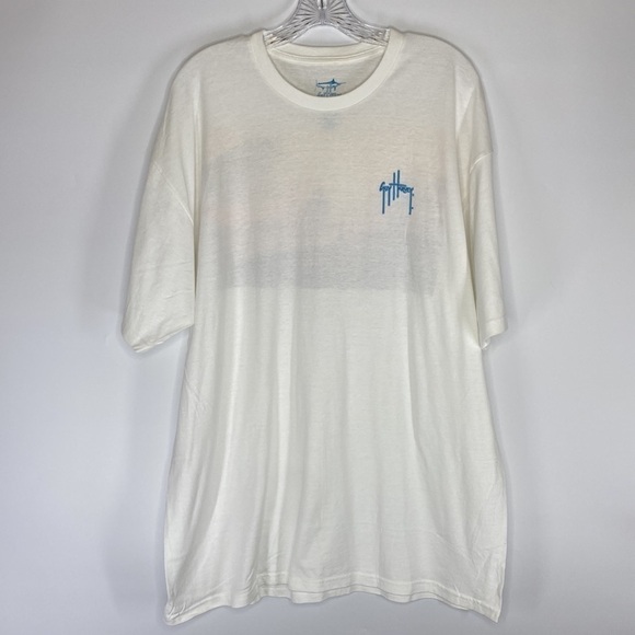 Guy Harvey Classic Fit Sunset Dock Short Sleeve White Tshirt XL NWT - Picture 2 of 7